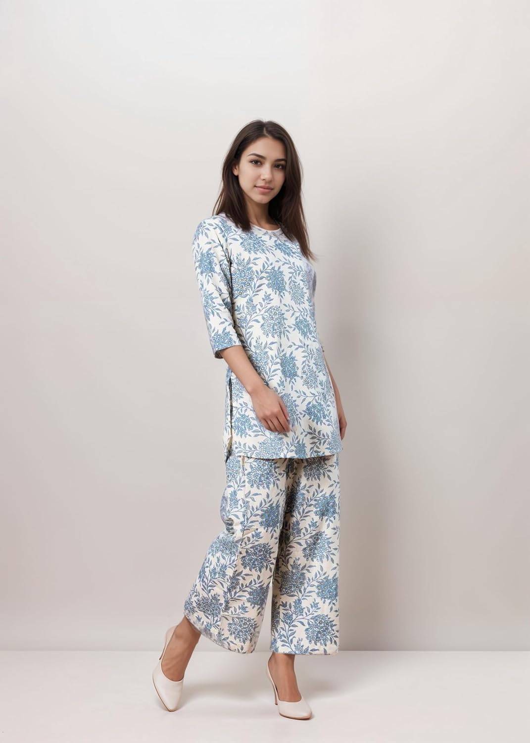 SHIENZY Stylish Printed Cotton Blend Co Ord Set