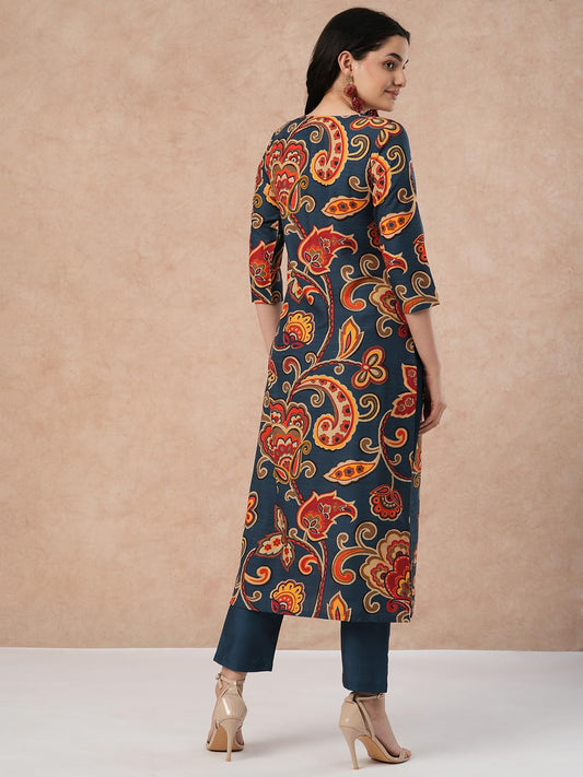 ANNI DESIGNER Women's Cotton Blend Kurta with Pant