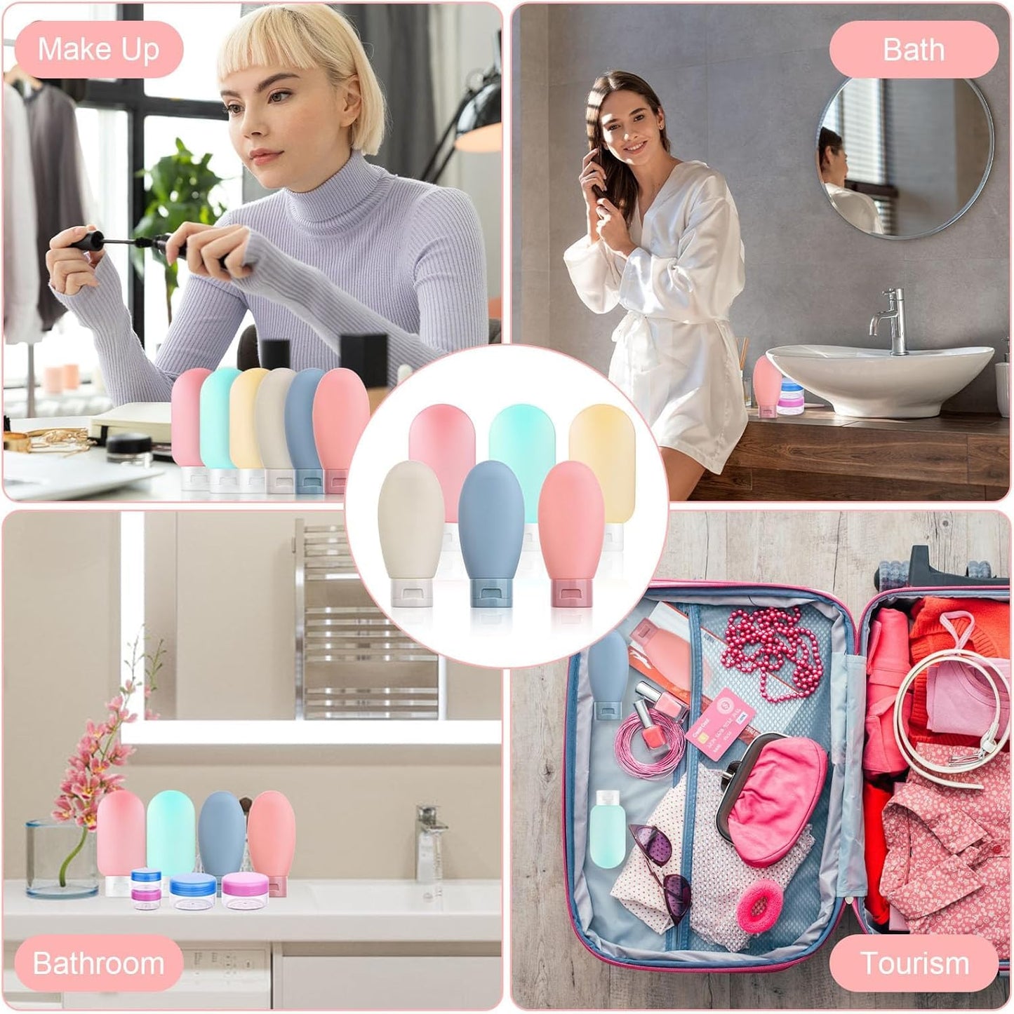 PiyuBind Travel Bottles Set For Toiletries Travel Size
