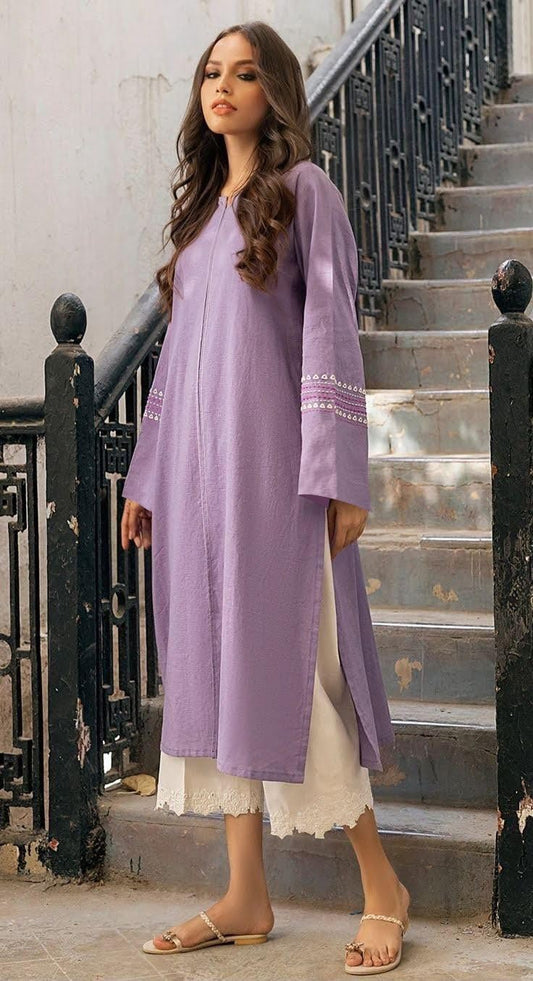 Women's Rayon Viscose Straight Solid Pakistani Kurta