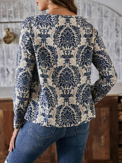 MATMA FASHION Women's Cotton Green Printed Half Sleeves Tops for Women