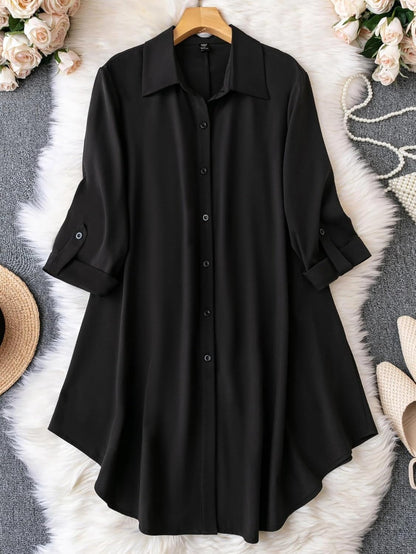 Leriya Fashion Women's Shirt Dress Knee Length Dress | Loose Fit | Button-Down | | 3/4 Sleeve | Summer Wear | Available in (Pack of 2 | Value Pack)