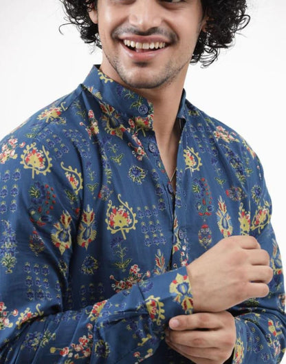 Leriya Fashion Men's Kurta | Rayon Printed Kurta