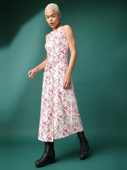 PURVAJA Women’s Twisted Maxi Length Dress