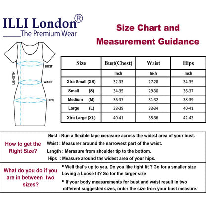 ILLI LONDON Women's Bodycon Knee Length Dress