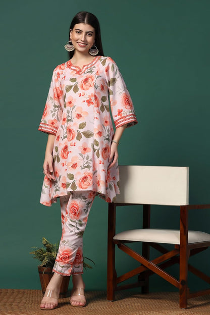 Fashion Dream Cotton Blend Women's Printed Kurta