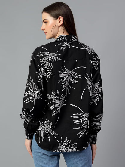 KOTTY Geometric Oversized Fit Womens Shirt