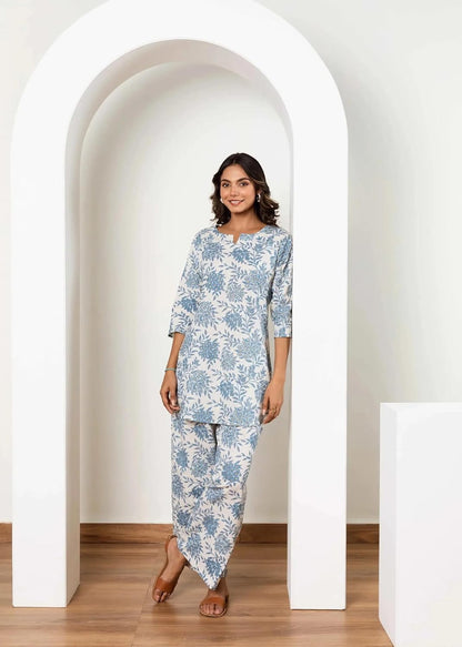 SHIENZY Stylish Printed Cotton Blend Co Ord Set