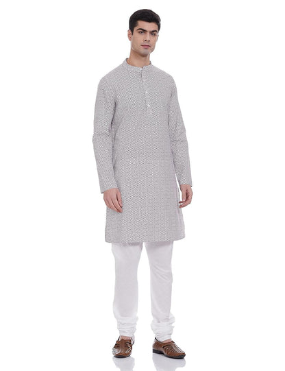 Symbol Men's Cotton Printed Long Kurta