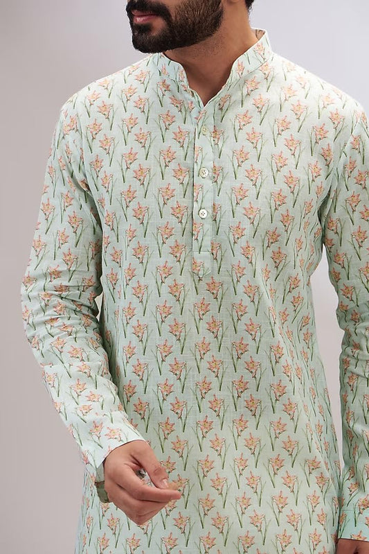 Men's Cotton Blend Regular Fit Casual Regular Printed