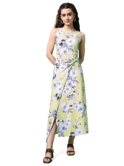 PURVAJA Women’s Twisted Maxi Length Dress