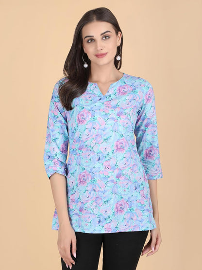 PIDAVLIYA'S Indian Women's Tunics Tops Cotton
