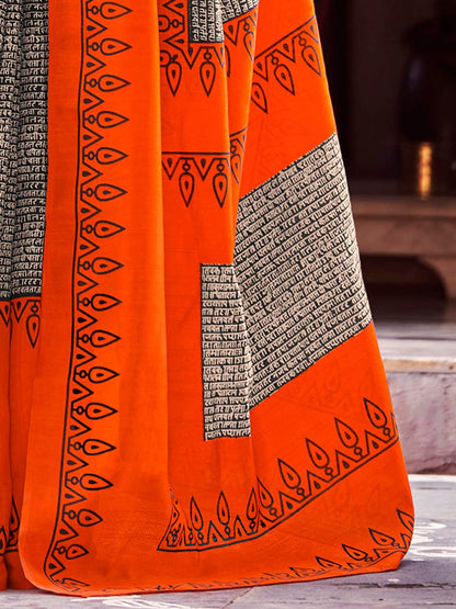 Women's Bhagalpuri Silk Ethnic Motif Printed Saree