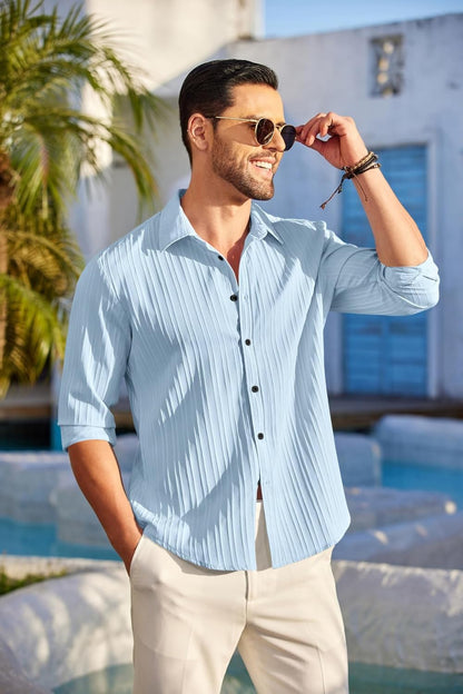 ROYALSCOUT Men's Cotton Blend Full Sleeve Short Kurta