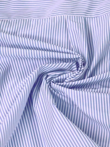 MAYKR Women Striped Shirt,Oversized Cotton Shirt