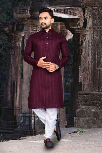 SOLOVIBES Men's Magic Cotton Solid Kurta