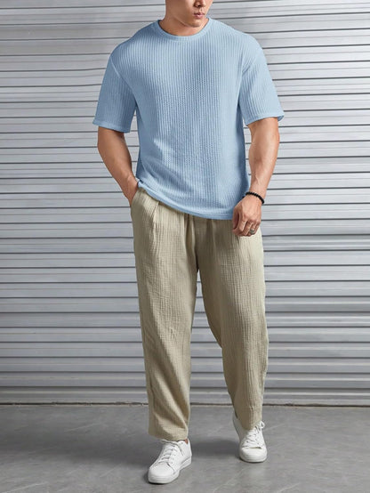 O3e Mens Solid Dotted Unique Design Oversized