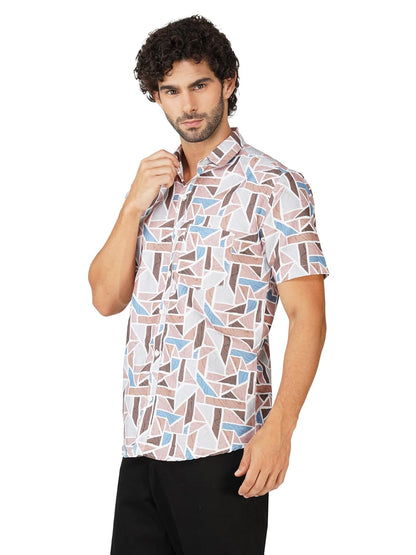 BASE 41 Men's Printed Half Sleeve Stylish Latest