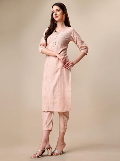 EthnicJunction Women's Cotton Woven Striped Summe