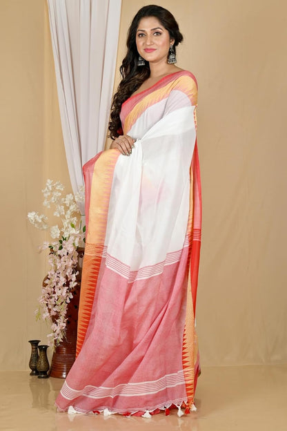 Handloom Saree With Unstitched Running Blouse Piece