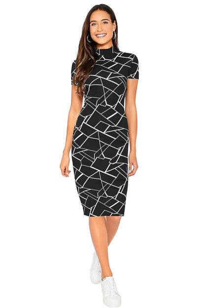 ILLI LONDON Women's Bodycon Knee Length Dress