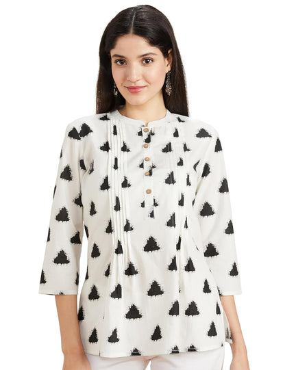 Myx Women's Cotton Printed A-line Short Kurti