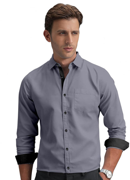 Shirt's Collection Solid Pattern Shirt(Contrast - Parent)
