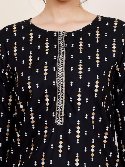 WAY SAFE Women's Cotton Blend Printed Tunic Top