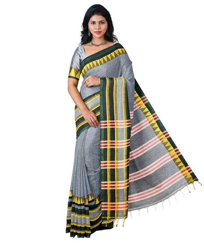 Handloom Saree With Unstitched Running Blouse Piece