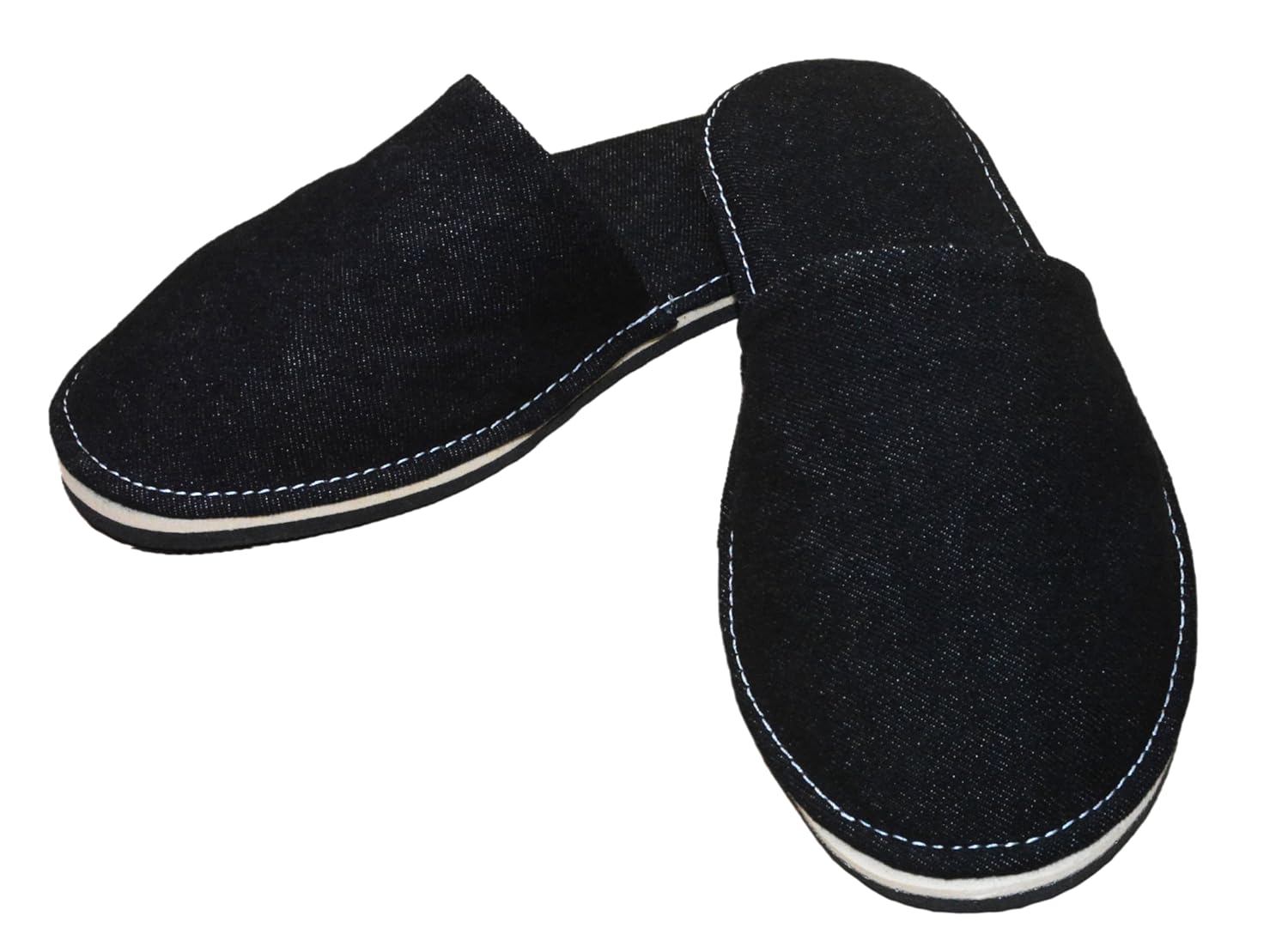 Black Denim super soft and comfortable Slippers - alphahostel.in
