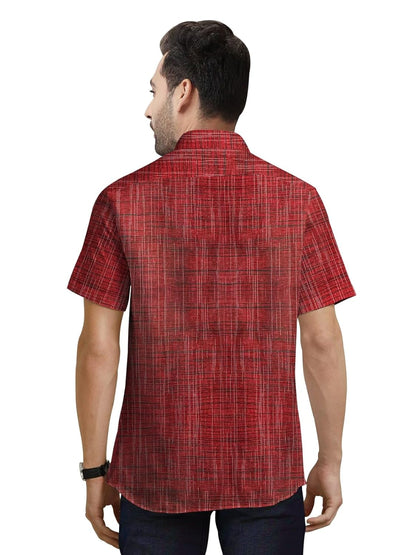 Men's Cotton Khadi Shirt, Half Sleeve, Front Pocket
