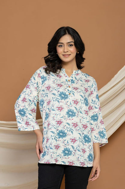 EthnoGlam’s Multi-Color Cotton Anarkali Kuri