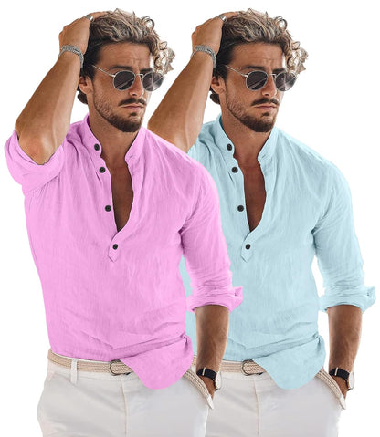 Bellstone Men's Solid Regular Fit Dress Shirt