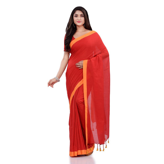 Women`s Handloom Pure Cotton Saree Without blouse