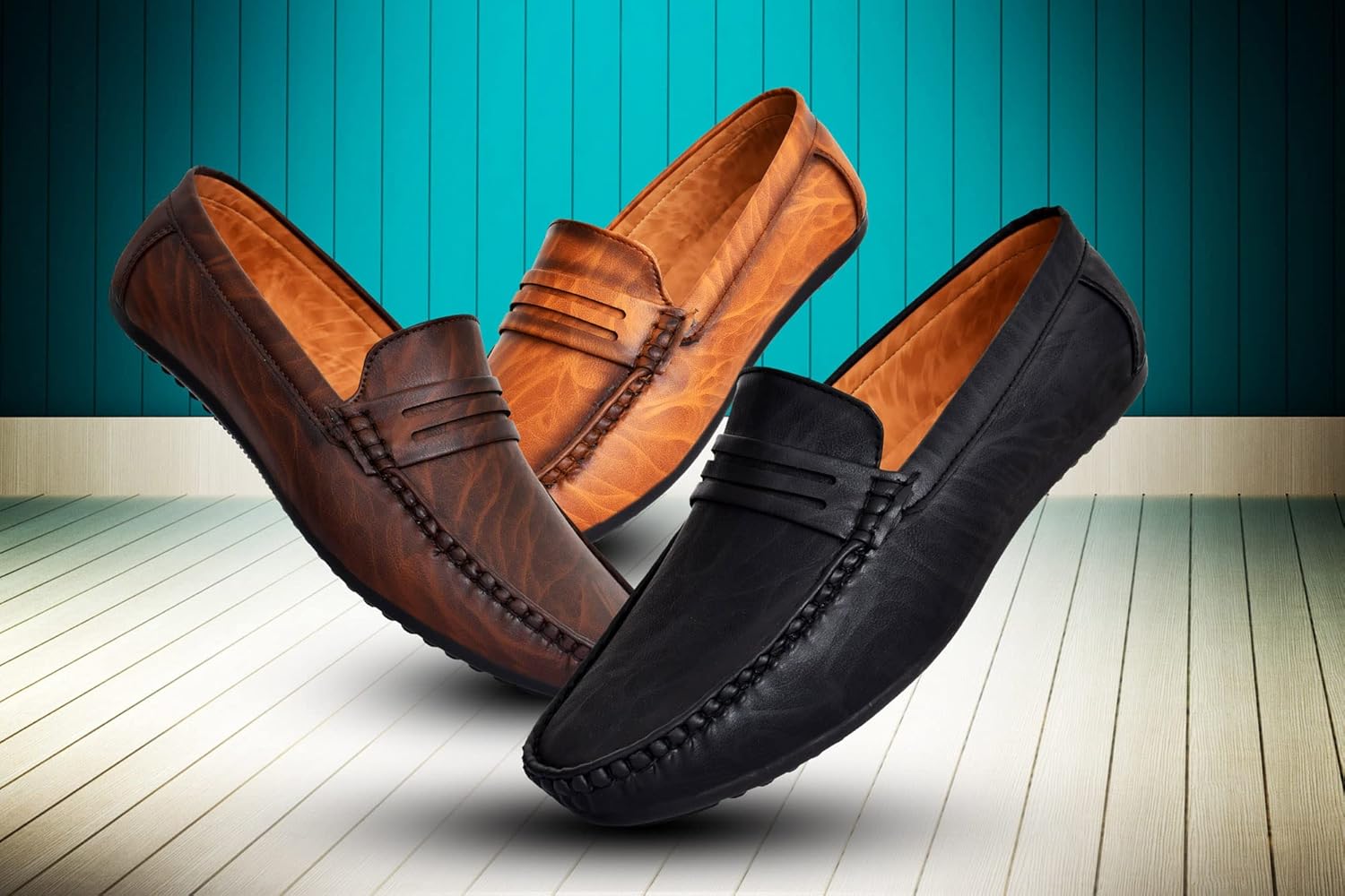 Karaddi Loafer for Men's Shoes Tan Brown Black Shoe - alphahostel.in