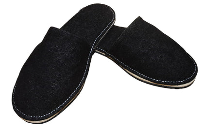 Black Denim super soft and comfortable Slippers - alphahostel.in