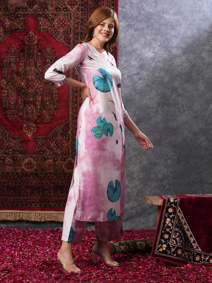 GoSriKi Women's Cotton Blend Kurta & Palazzo
