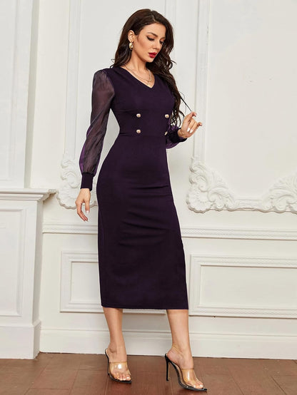 Women's MIDI Bodycon Dress One Piece Dress for Women