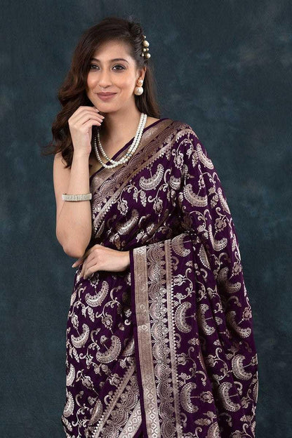 Women's Banarasi Saree Pure Kanjivaram Style Silk Saree