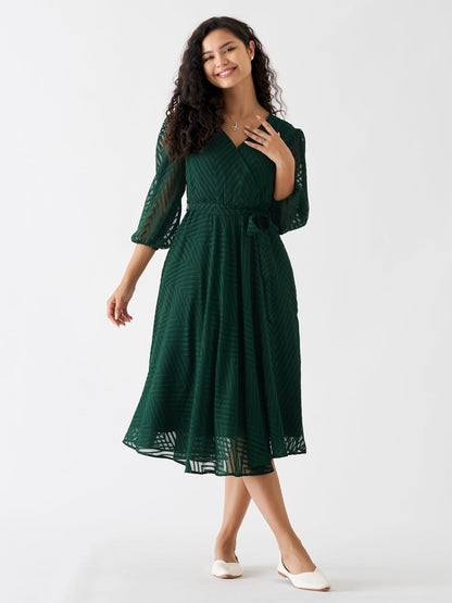 AASK Women Fancy Plain & Solid Designer Dress for Women