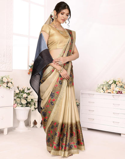 Yashika Women's  Printed Art Silk Saree with Blouse