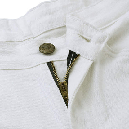 Linaria Men's Slim Fit Stretchable Jeans White