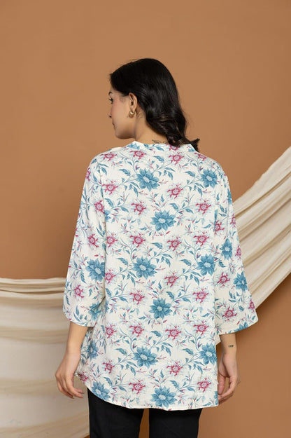 EthnoGlam’s Multi-Color Cotton Anarkali Kuri
