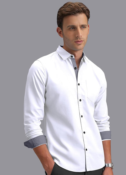 Shirt's Collection Solid Pattern Shirt(Contrast - Parent)