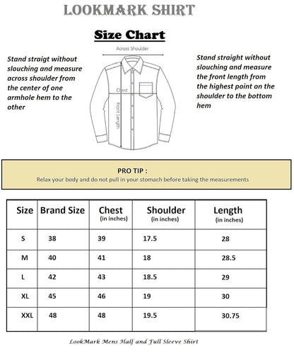 LookMark Men's Cotton Regular Fit Shirt