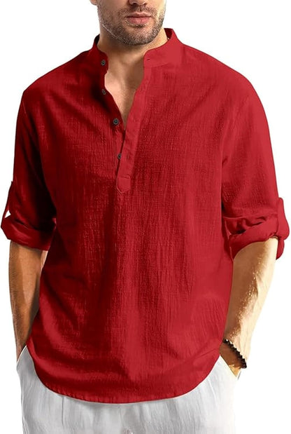 Bellstone Men's Solid Regular Fit Dress Shirt