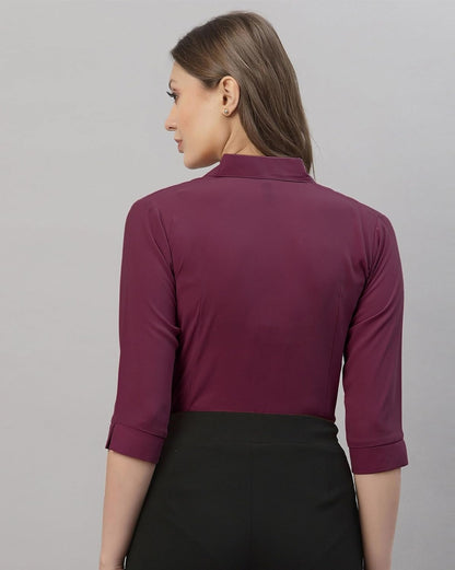 ETHIC GLANCE Women's Poly Viscose Button-Down