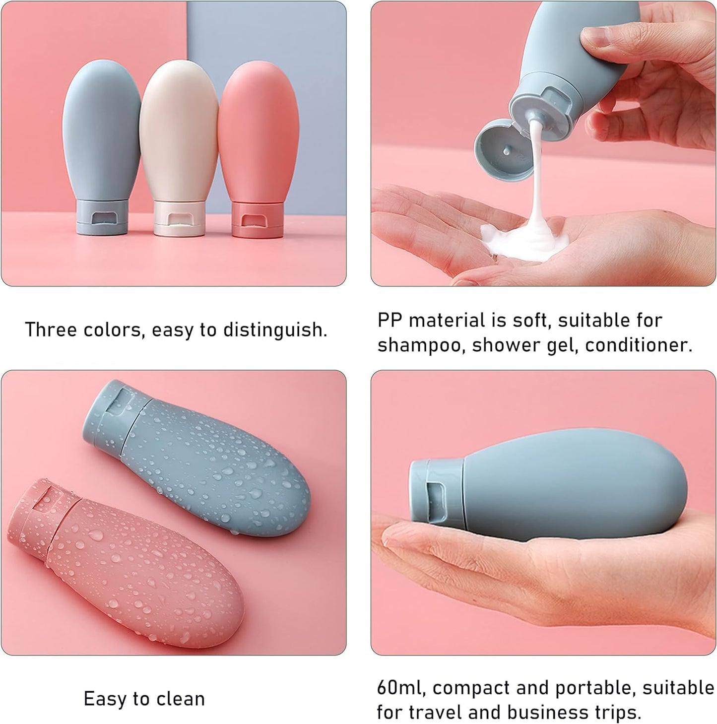 PiyuBind Travel Bottles Set For Toiletries Travel Size