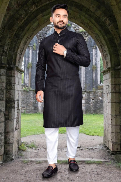 SOLOVIBES Men's Magic Cotton Solid Kurta