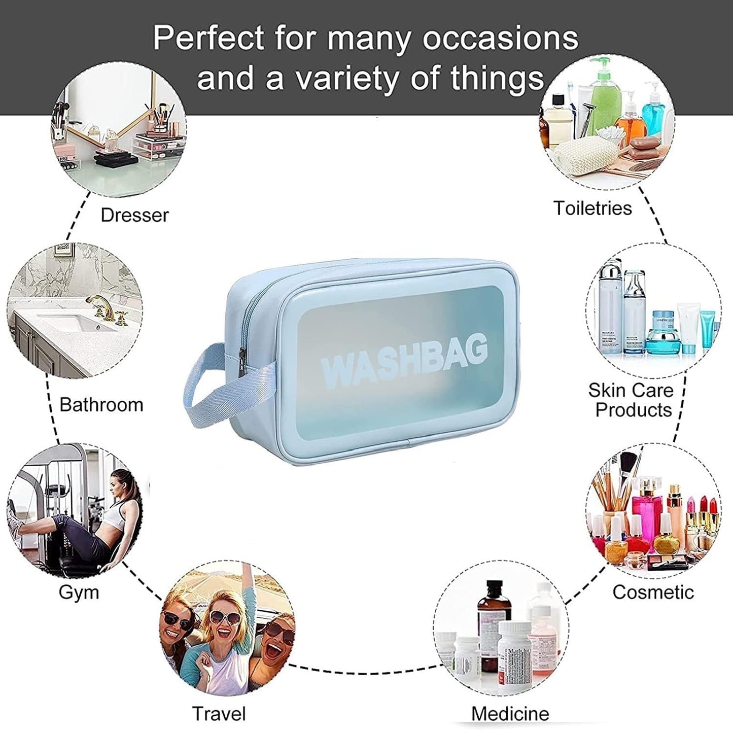 KUKLAR Wash Bag Pouch for Travel Kit Toiletry Bag